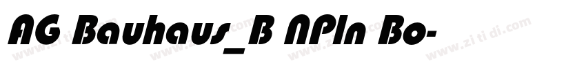 AG Bauhaus_B NPln Bo字体转换